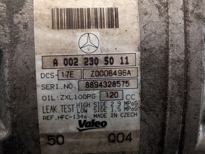 Recambio de compresor aire acondicionado para mercedes benz c220 referencia OEM IAM A0022305011  