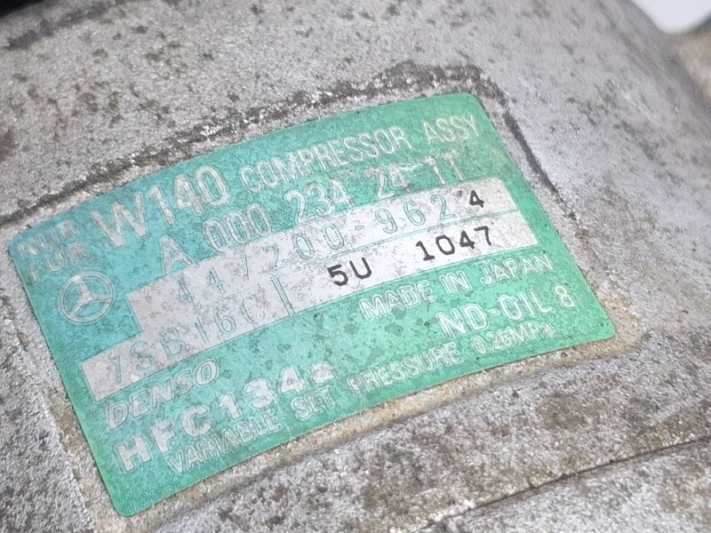 Recambio de compresor aire acondicionado para mercedes-benz clase m (w163) ml 320 (163.154) referencia OEM IAM A0002342411  