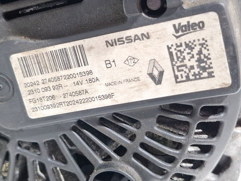 Recambio de alternador para dacia lodgy (js_) 1.5 blue dci 115 (jsjt) referencia OEM IAM 231009392R / FG18T206  