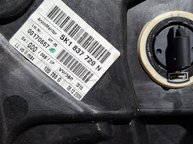 Recambio de elevalunas delantero izquierdo para volkswagen golf referencia OEM IAM 5K1837729N / 1K0959701AN / 1K0959793R  