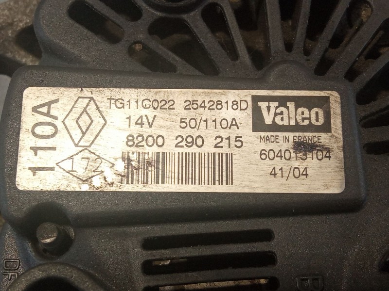 Recambio de alternador 110a/14v para renault megane referencia OEM IAM TG11C022  8200290215