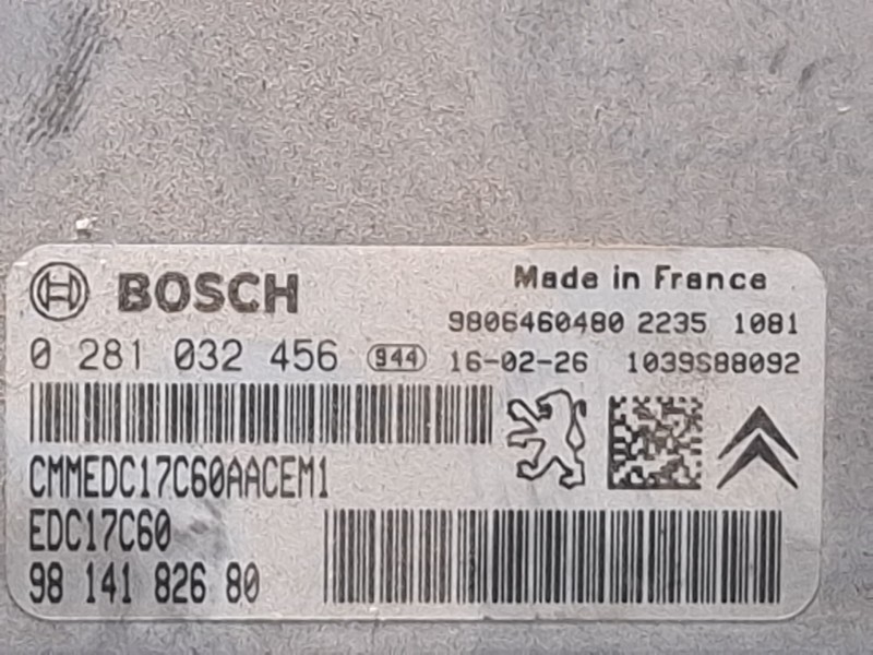 Recambio de centralita motor para citroën berlingo referencia OEM IAM 0281032456 / 9814182680  