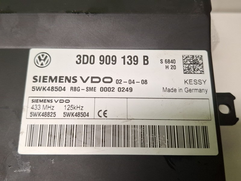 Recambio de modulo electronico para porsche cayenne (9pa) 3.6 referencia OEM IAM 3D0909139B / 5WK48504  