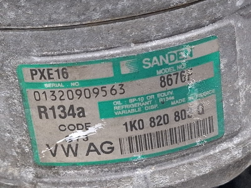Recambio de compresor aire acondicionado para seat leon referencia OEM IAM 1K0820803Q  