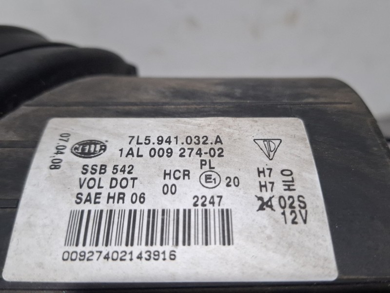Recambio de faro delantero derecho para porsche cayenne (9pa) 3.6 referencia OEM IAM 7L5941032A / 1AL009274-02  