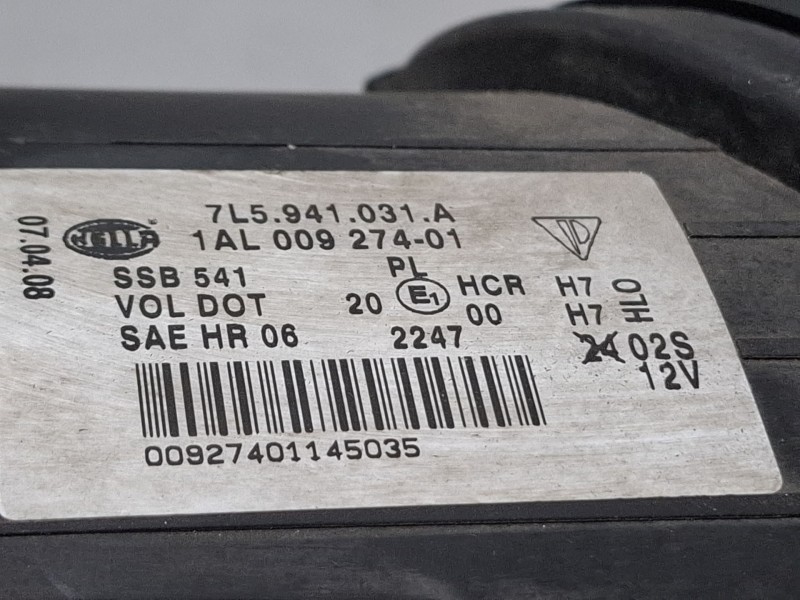 Recambio de faro delantero izquierdo para porsche cayenne (9pa) 3.6 referencia OEM IAM 7L5941031A / 1AL009274-01  