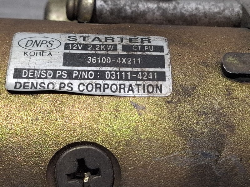 Recambio de motor arranque para hyundai terracan (hp) 2.9 crdi 4wd referencia OEM IAM 361004X211  