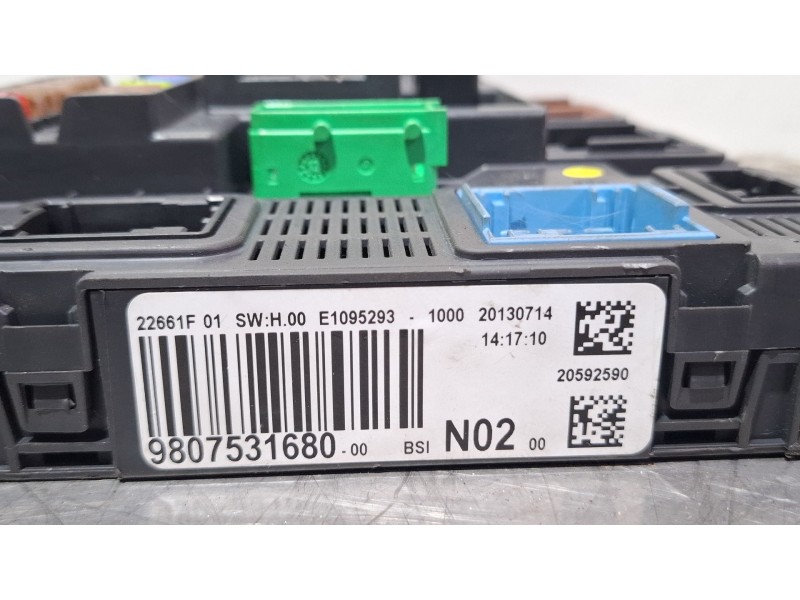 Recambio de centralita bsi para citroën c-elysee (dd_) 1.6 hdi 92 referencia OEM IAM 9807531680  