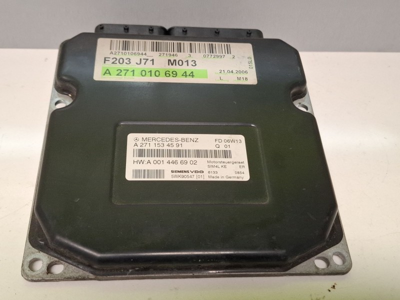 Recambio de centralita motor para mercedes-benz c180 referencia OEM IAM A2711534591 / A2710106944 / A0014466902 / 5WK90547  