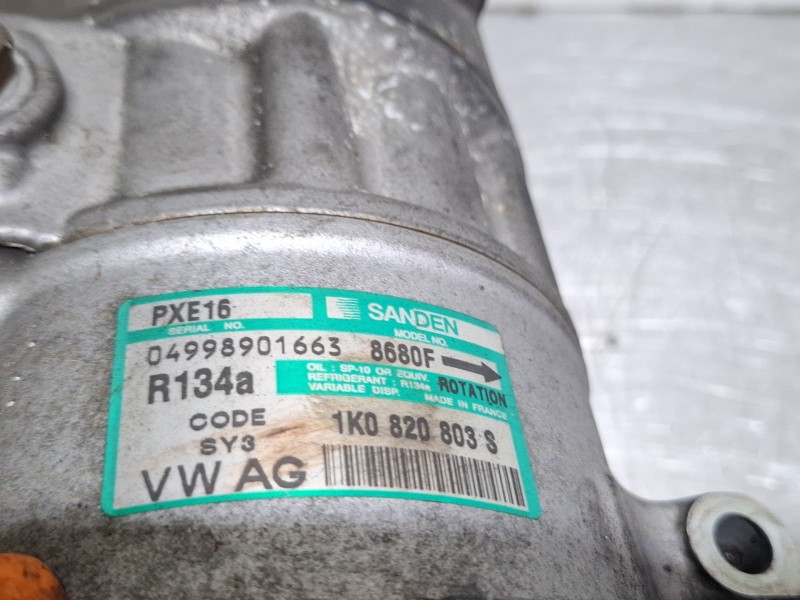 Recambio de compresor aire acondicionado para seat leon 2.0 tdi 6v referencia OEM IAM 1K0820803S  