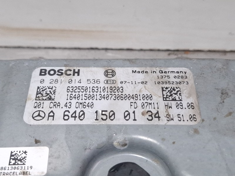 Recambio de centralita motor para mercedes-benz 180 cdi referencia OEM IAM A6401500134 / 0281014536  