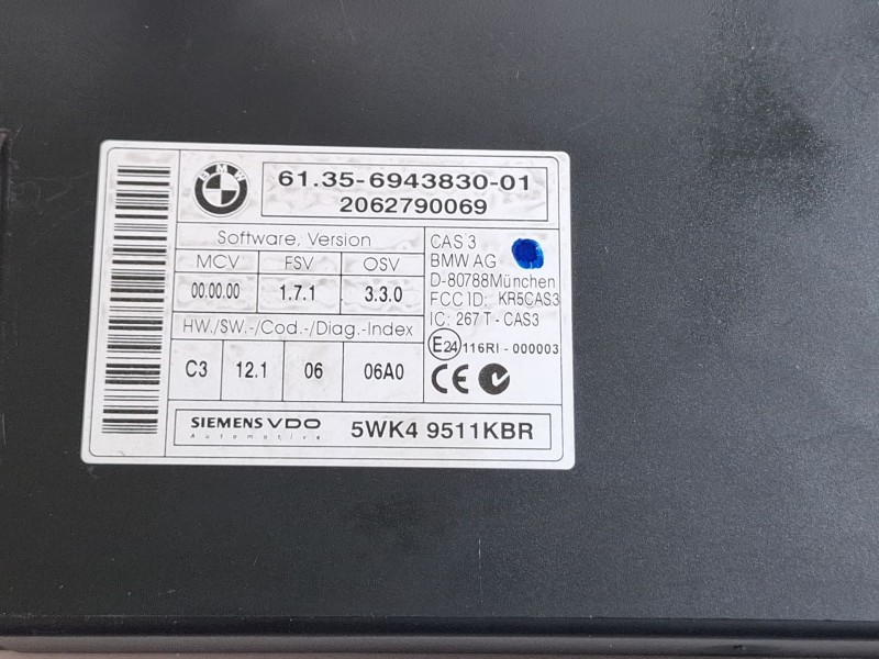 Recambio de modulo electronico para bmw 320 d referencia OEM IAM 5wk49511kbr  