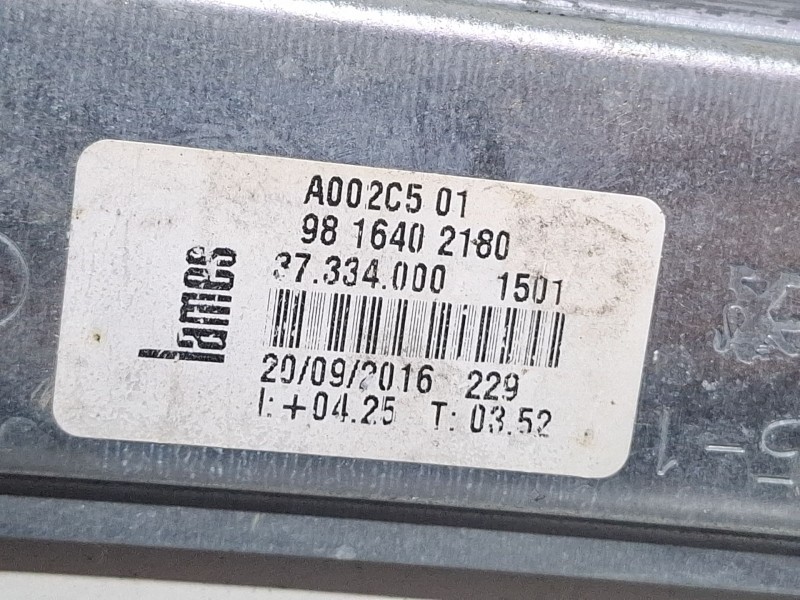 Recambio de elevalunas delantero izquierdo para peugeot 208 referencia OEM IAM 0130822969 / 9816402180 / 9816401780 /  
