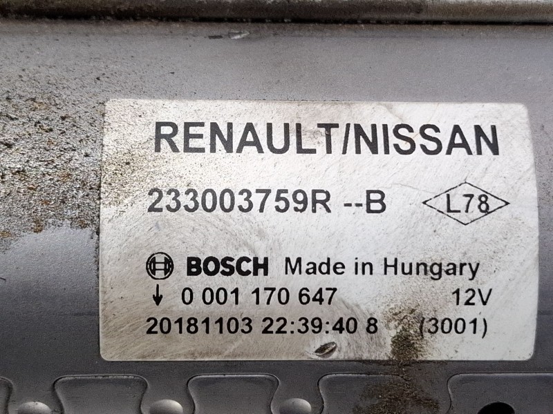 Recambio de motor arranque para dacia logan referencia OEM IAM 233003759R-B / 0001170647  