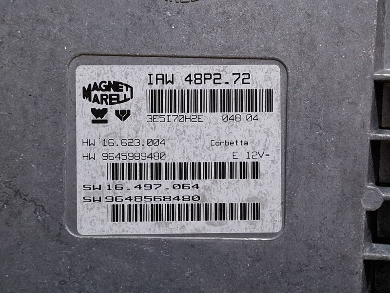 Recambio de centralita motor para citroën c3 referencia OEM IAM 9645989480 / 9648568480  