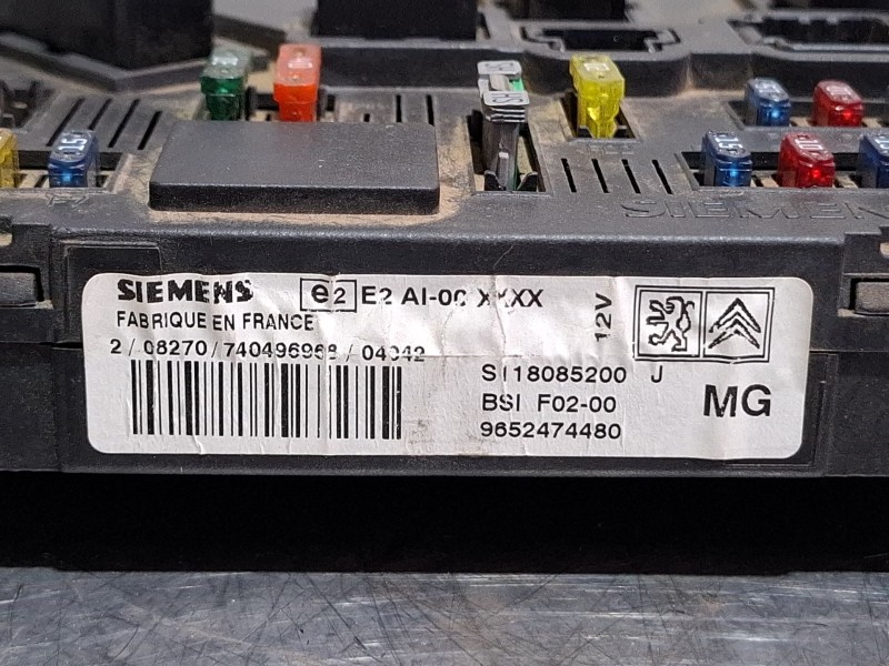 Recambio de centralita bsi para citroën c3 referencia OEM IAM 9652474480 / S118085200J  