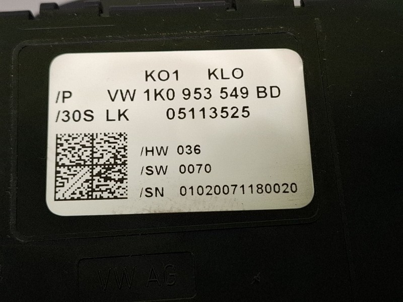 Recambio de mando multifuncion para volkswagen touran referencia OEM IAM 1K0953503EB / 1K0953549BD  