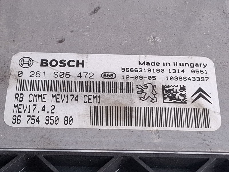 Recambio de centralita motor para peugeot 308 referencia OEM IAM 9675495080 / 0261S06472  