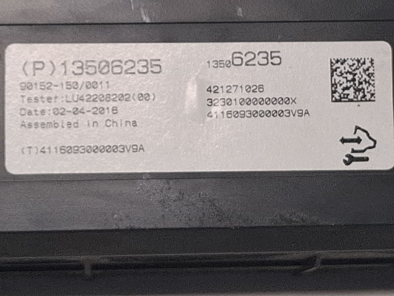 Recambio de modulo electronico para opel mokka x referencia OEM IAM 13506235  