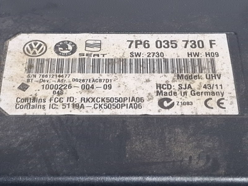 Recambio de centralita bluetooth para seat ibiza ii referencia OEM IAM 7P6035730F  