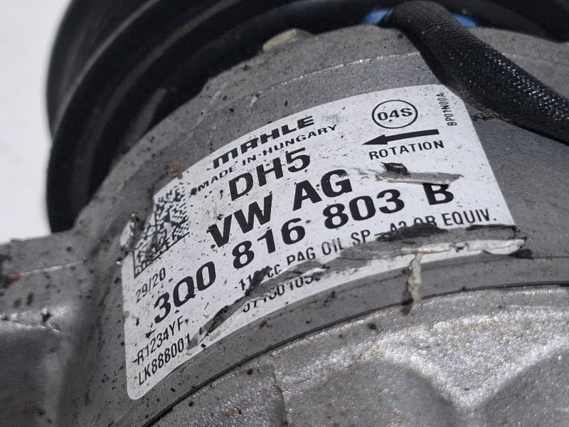 Recambio de compresor aire acondicionado para seat león referencia OEM IAM 3Q0816803B  