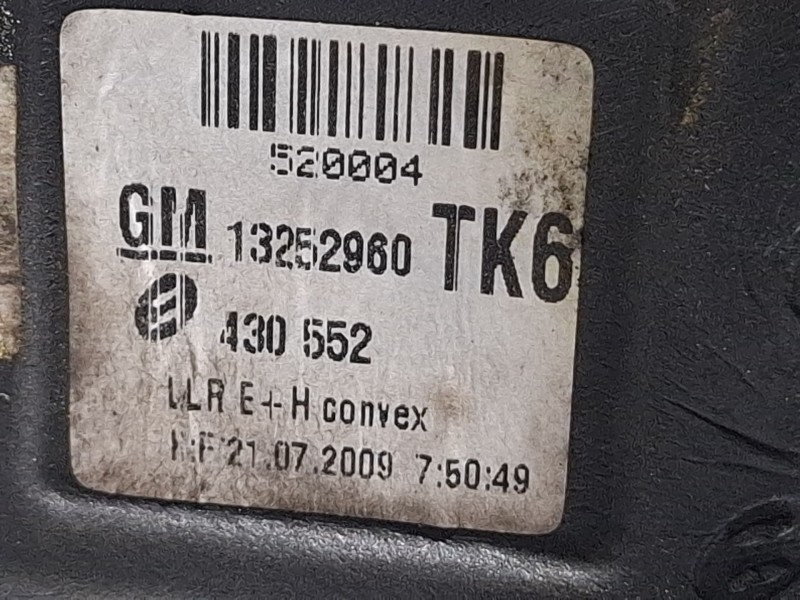 Recambio de espejo retrovisor derecho electrico para opel astra gls referencia OEM IAM 430552 / 13252960TK6  