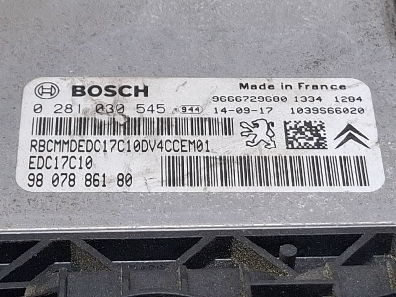 Recambio de centralita motor para citroën c3 referencia OEM IAM 9807886180 / 0281030545  