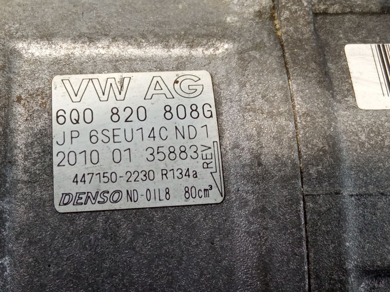 Recambio de compresor aire acondicionado para seat ibiza referencia OEM IAM 6Q0820808G 447150-2230 R134A 