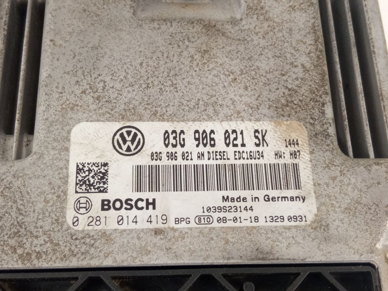 Recambio de centralita motor para seat altea referencia OEM IAM 03g906021sk 0281014419 