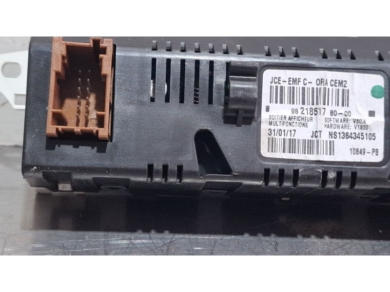 Recambio de pantalla multifuncion para citroën berlingo referencia OEM IAM 982185178000  