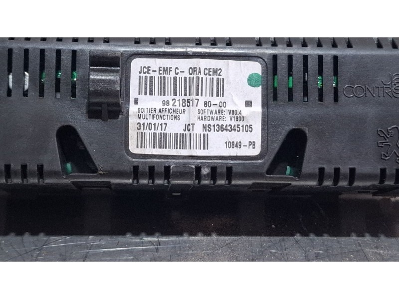 Recambio de pantalla multifuncion para citroën berlingo referencia OEM IAM 982185178000  