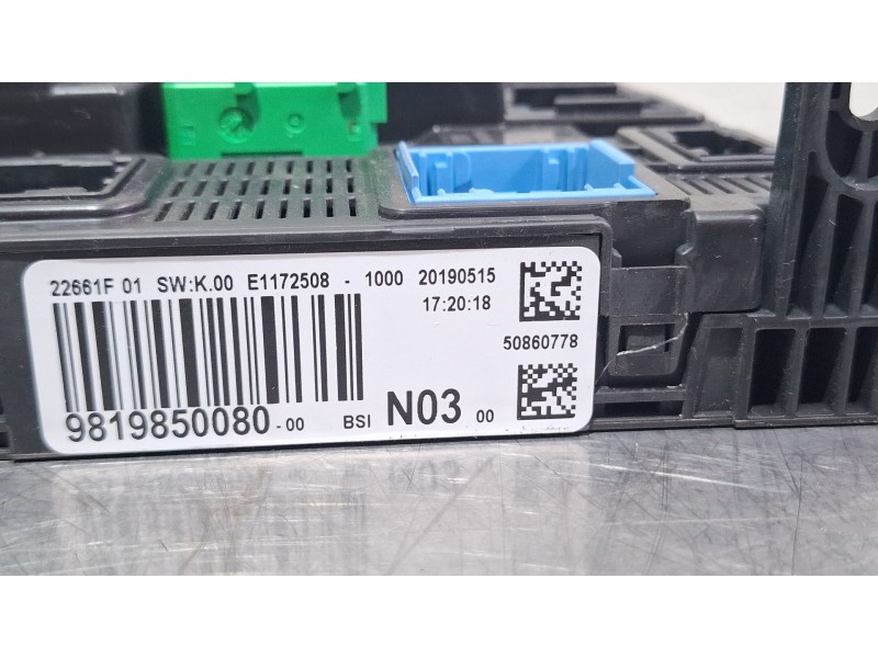 Recambio de centralita bsi para peugeot 208 referencia OEM IAM 9819850080 / BSI N03  
