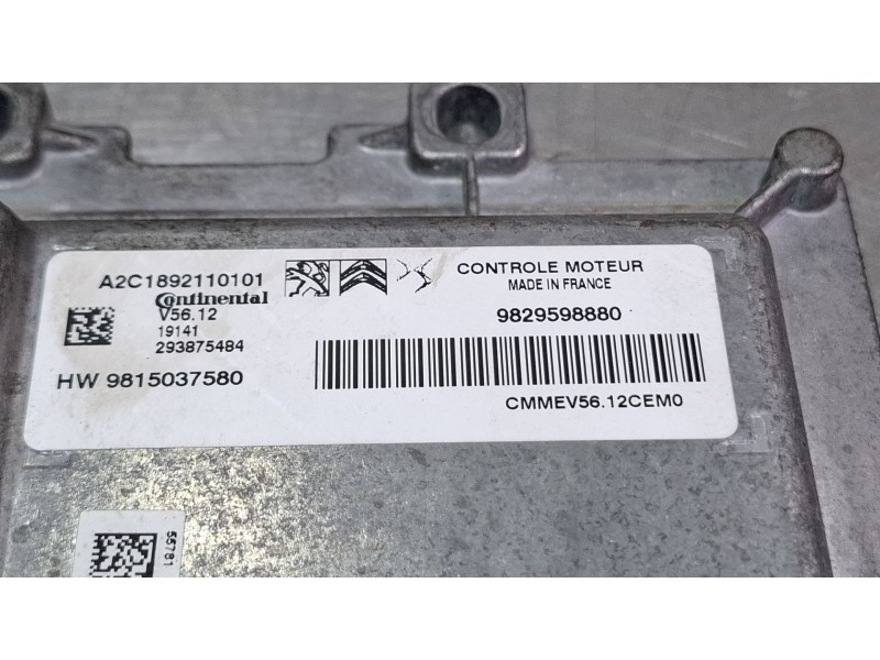 Recambio de centralita motor para peugeot 208 referencia OEM IAM 9829598880 / A2C1892110101  