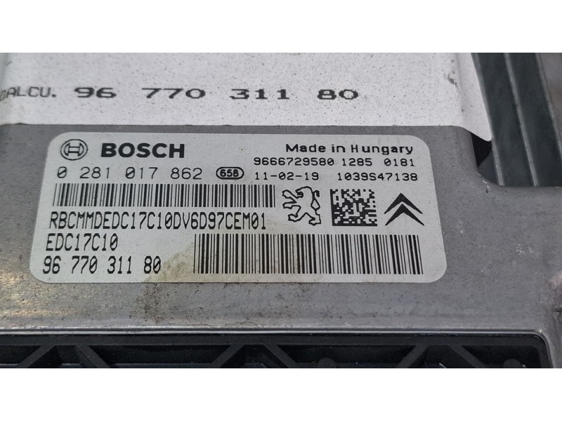 Recambio de centralita motor para citroën c4 referencia OEM IAM 9677031180  
