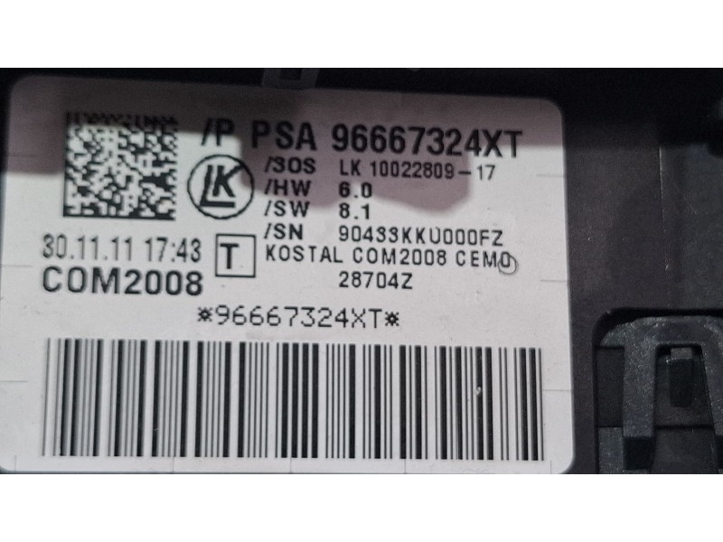 Recambio de mando multifuncion para citroën c3 referencia OEM IAM COM2008 / 96667324XT  