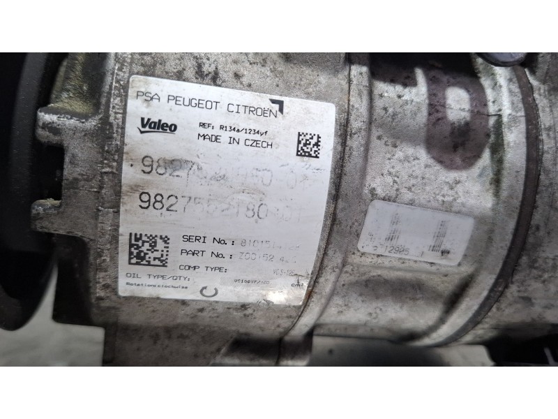 Recambio de compresor aire acondicionado para peugeot 308 referencia OEM IAM 982755218001  