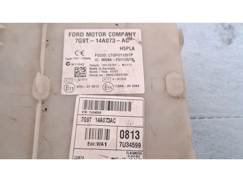 Recambio de caja reles / fusibles para ford s-max (wa6) 2.0 tdci referencia OEM IAM 7G9T-14A073AC  