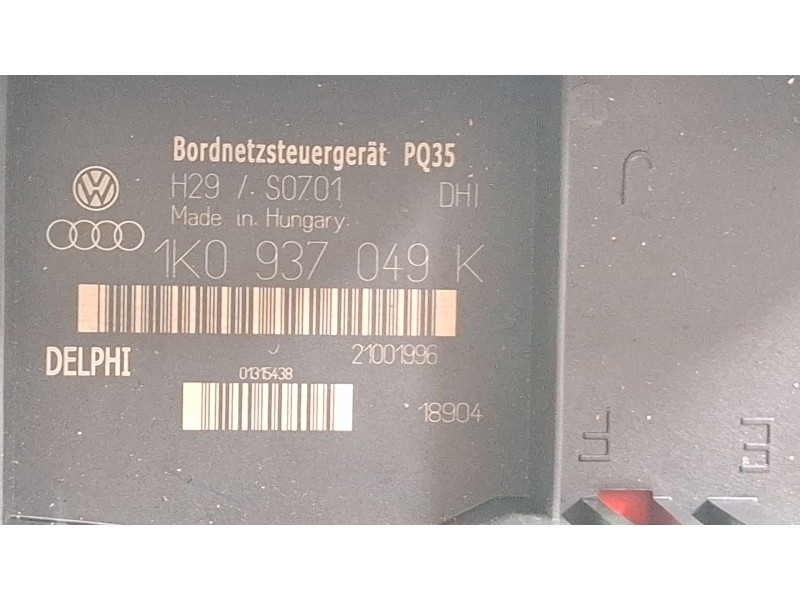 Recambio de centralita confort para seat toledo iii (5p2) 1.9 tdi referencia OEM IAM 1k0937049k  