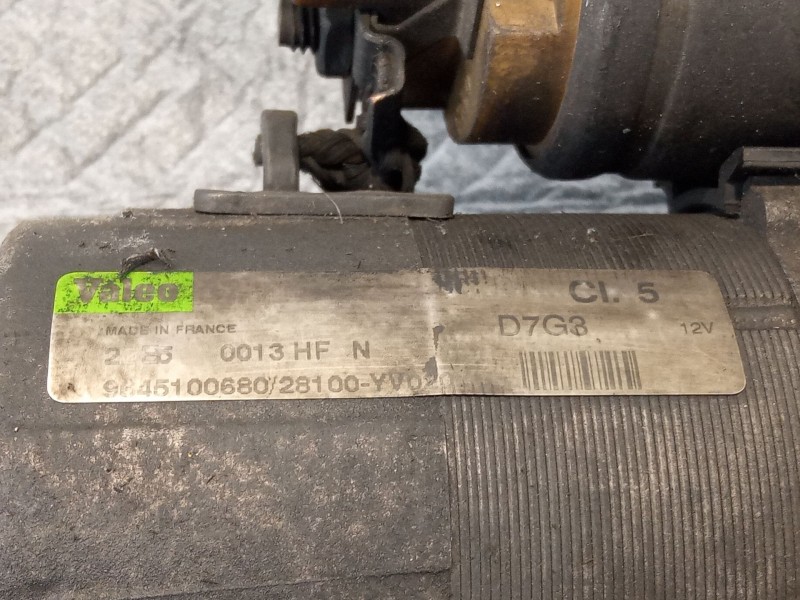 Recambio de motor arranque para peugeot 407 referencia OEM IAM 9645100680/28100-YV020 D7G3 VALEO 