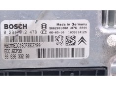 Recambio de centralita motor para peugeot 407 sport 2.2 hdi 170cv referencia OEM IAM 0281012478 / 9662633280   2