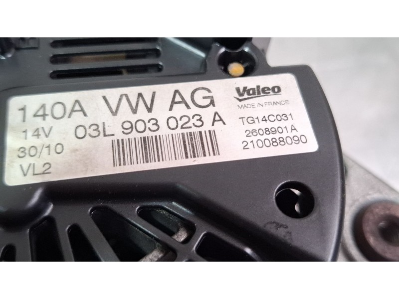 Recambio de alternador para volkswagen golf blue motion referencia OEM IAM 03L903023A  
