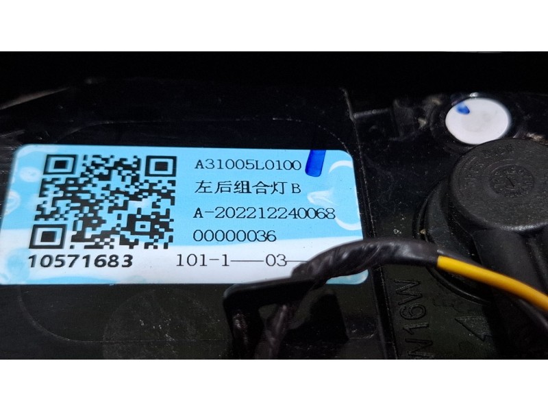 Recambio de piloto porton trasero izquierdo para mg zs suv (azs1) 1.5 vti referencia OEM IAM A31005L0100  