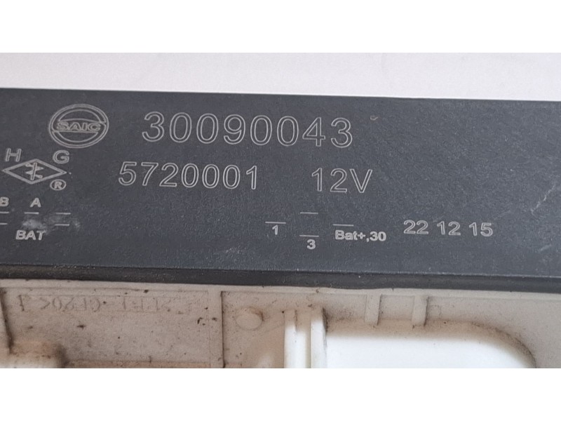 Recambio de rele precalentamiento para mg zs suv (azs1) 1.5 vti referencia OEM IAM 30090043  