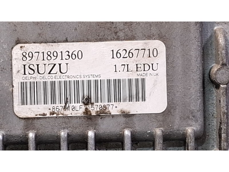 Recambio de centralita motor para opel astra g 1.7dti 75cv referencia OEM IAM 8971891360 / 16267710  