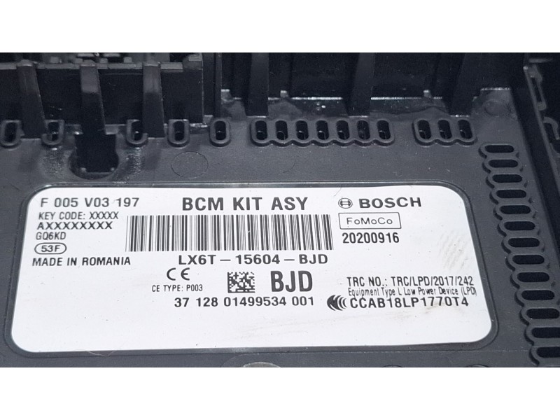 Recambio de caja reles / fusibles para ford focus iv (hn) 1.5 ecoblue referencia OEM IAM LX6T15604BJD  
