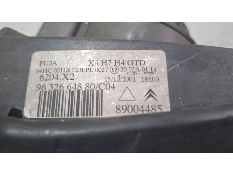 Recambio de faro delantero izquierdo para citroën c5 i (dc_) 2.0 hdi (dcrhzb, dcrhze) referencia OEM IAM 9632664880 / 89004485  