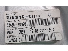 Recambio de elevalunas trasero derecho para kia sportage iii (sl) 1.7 crdi referencia OEM IAM 834803U020 / 402354B   2