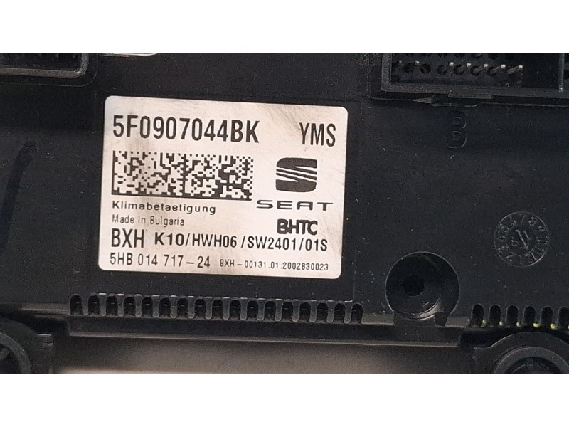 Recambio de mando calefaccion aire acondicionado para seat leon sportstourer referencia OEM IAM 5F0907044BK  