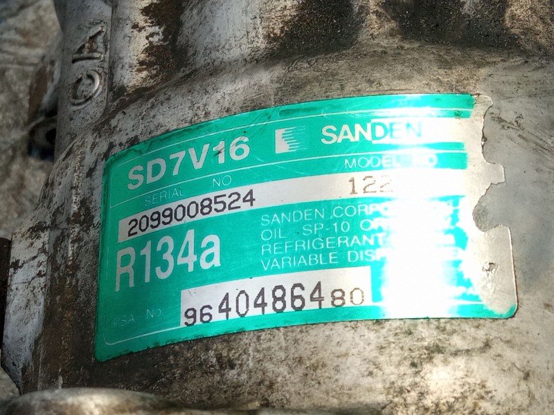 Recambio de compresor aire acondicionado para citroën jumpy referencia OEM IAM SD7V16 9640486480 