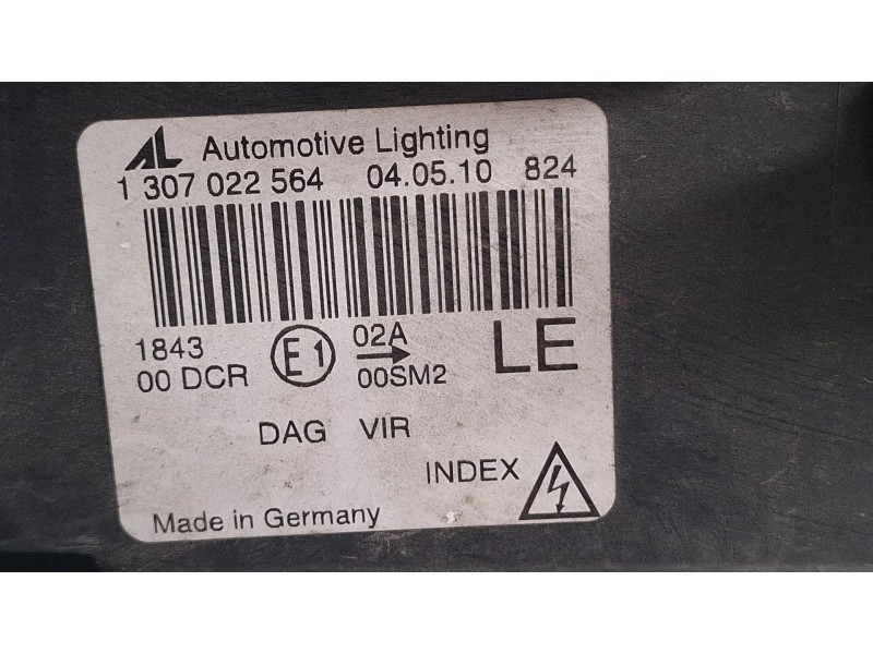 Recambio de faro delantero izquierdo para citroën c6 v6, 4p, 6v automátic, 2.7 hdi, 204 cv fabricación del 11/2005 al 12/2012 re